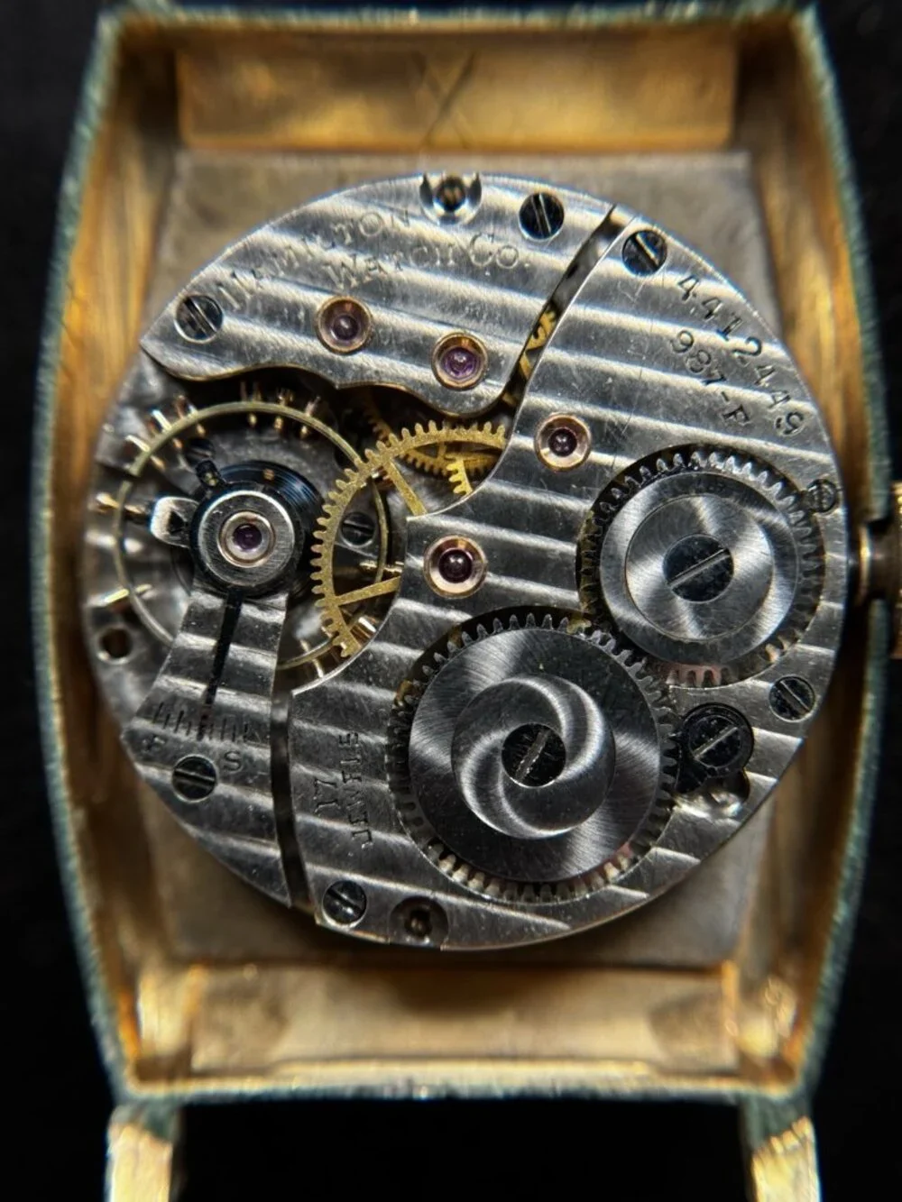 1920s Hamilton 986 17J Art Deco Tank Watch 10K Gold Filled Runs